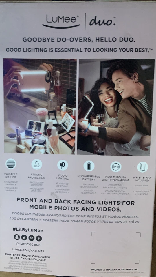 ⚡️LuMee Duo Metallic - Lighted Case (iPhone 6/7/8 Plus - White Marble 🆕👌 - Image 3 of 3