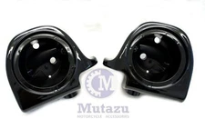 Mutazu Vivid Black Lower Vented Fairing 6.5" Speaker Pods for Harley Touring