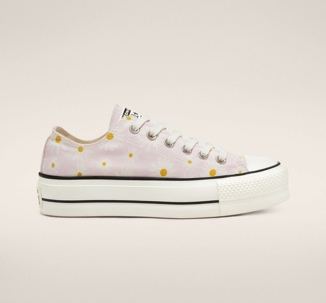 converse pink daisy