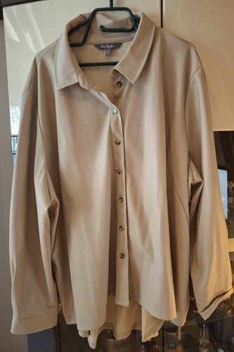 Kunstlederjacke beige Gr. 56/58 Ulla Popken gebraucht - Bild 2 von 7