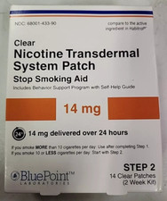 BluePoint Nicotine Transdermal System Patch 14 MG Step 2 , 14 Patches Exp. 12/25