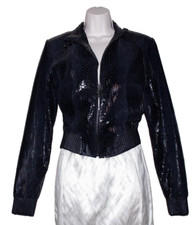 Rocawear Authentic Bella Roc Structured Leather Cropped Women Jacket Size: M