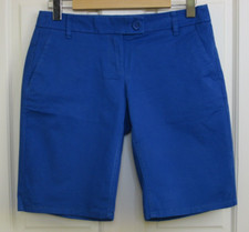 New York  Co Blue Khaki Shorts Womens Size 4 Waist 30 Bermuda Stretch 2-26266