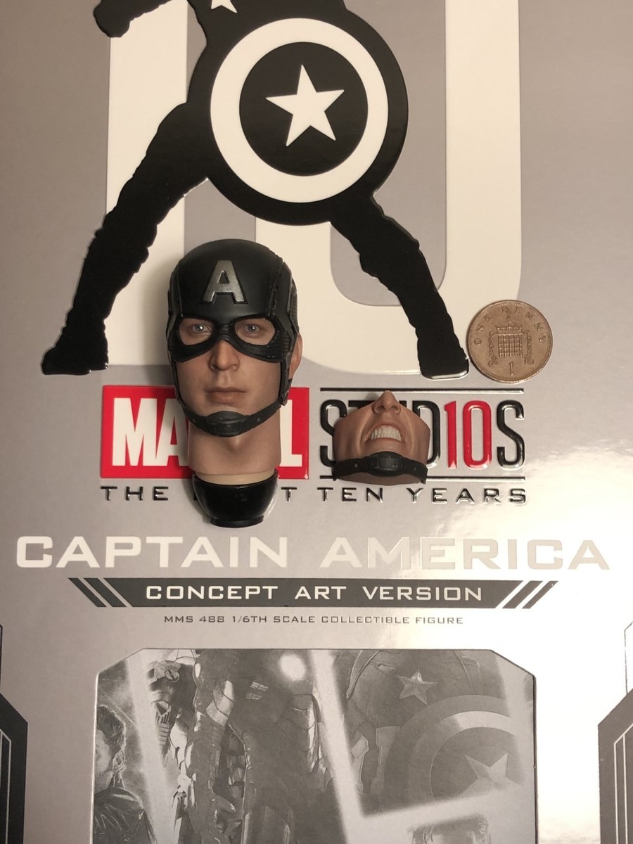 Hot Toys Captain America Concept Art MMS488 Head Sculpt loose