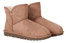 Kirkland Signature Women's Tan Havane Shearling Scalloped Edge Boots. Size 8.