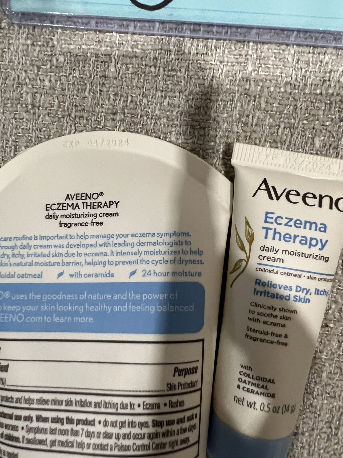 AVEENO Eczema Therapy SET! Moisturizing Cream+ Itch Relief Balm+Baby Balm+Travel