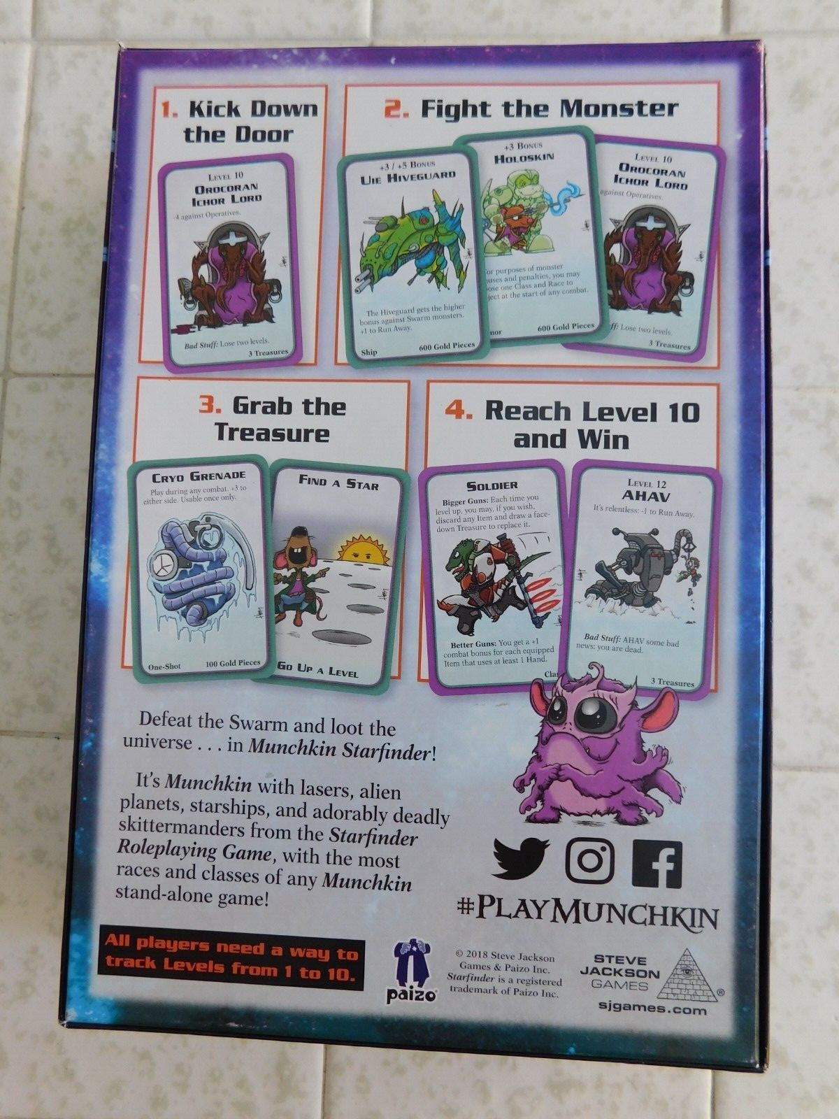 Munchkin Starfinder Steve Jackson Games Card Board Game eNotary