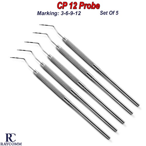 Sonda de marcado dental periodontal codificada por colores CP-12 sondas de detección conjunto de 5 CE - Imagen 2 de 5
