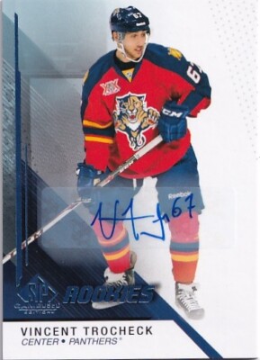 2014-15 SP Game Used Autographs Blue #116 Vincent Trocheck