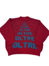 Men s Red And Green italian vintage Christmas Jumper Size Medium