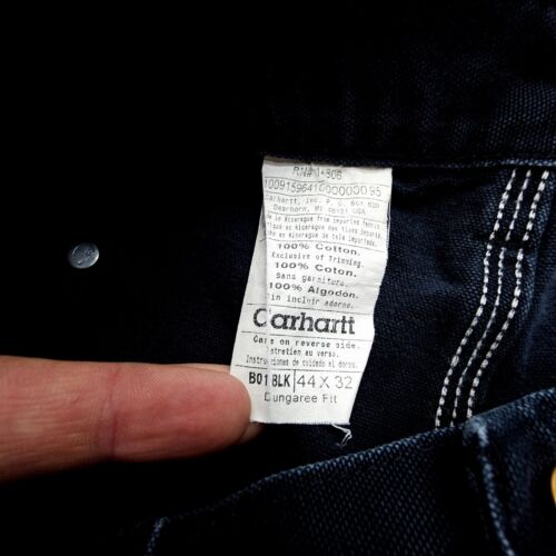 Vintage Carhartt Double Knee B01 BLK Carpenter Pants Mens 44 (40 x 30") Dungaree - Picture 3 of 12