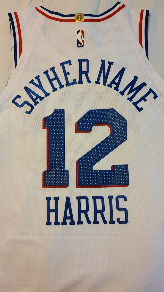 Tobias Harris Cream Philadelphia 76ers Game-Used #12 Earned