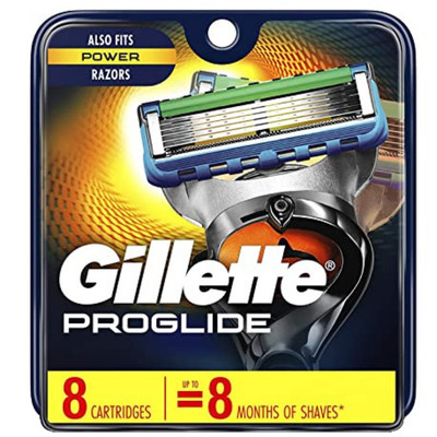New Original Genuine Gillette ProGlide 8 Pack Refill Cartridges Men Razor Blades