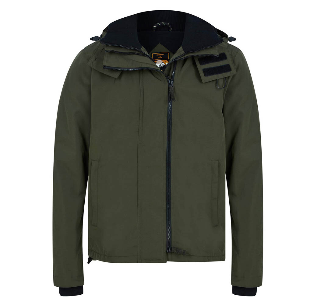 Superdry Mens Jacket Arctic Hooded Windcheater Full Zip Logo Branded in