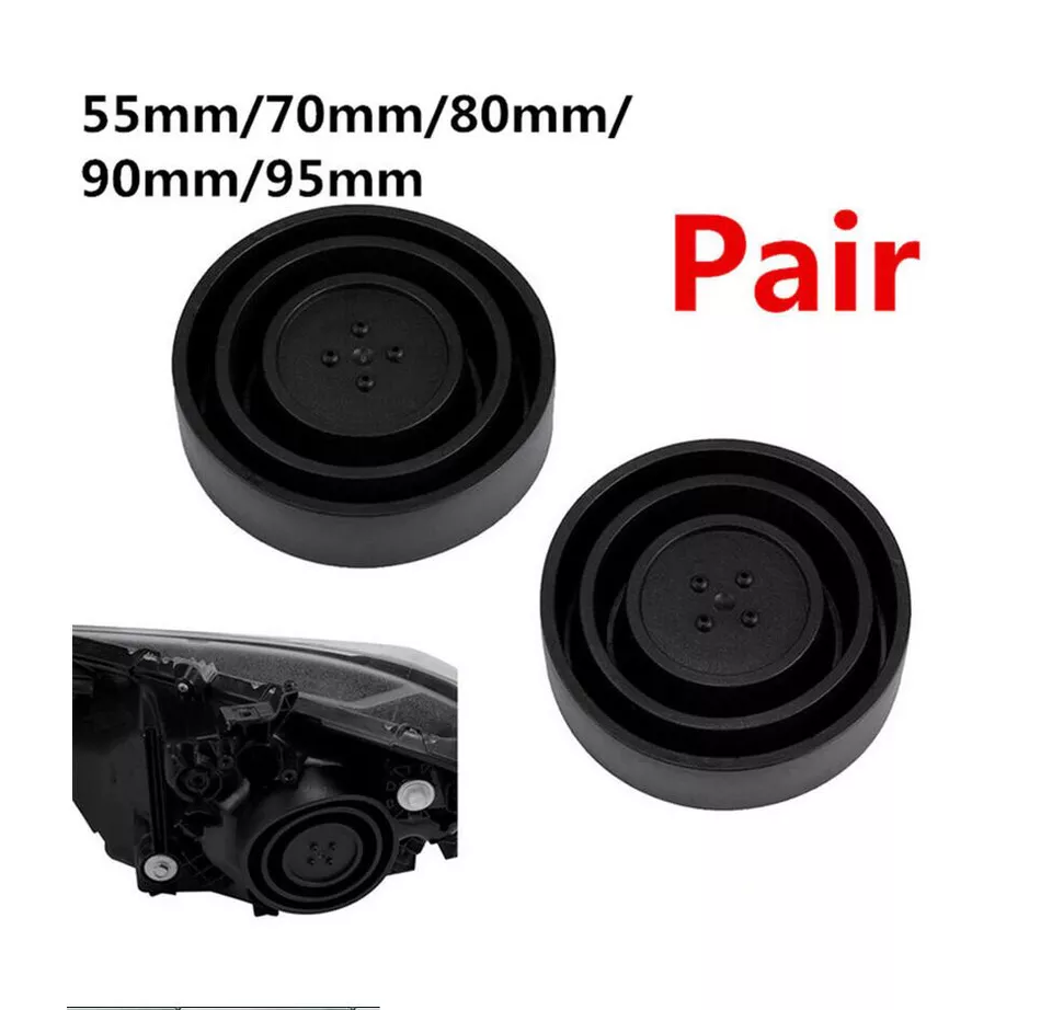 2 PIEZAS 55-95mm Faros Coche Bombilla Cubierta Antipolvo Goma Sello Protección Universal Foto 3 de 4