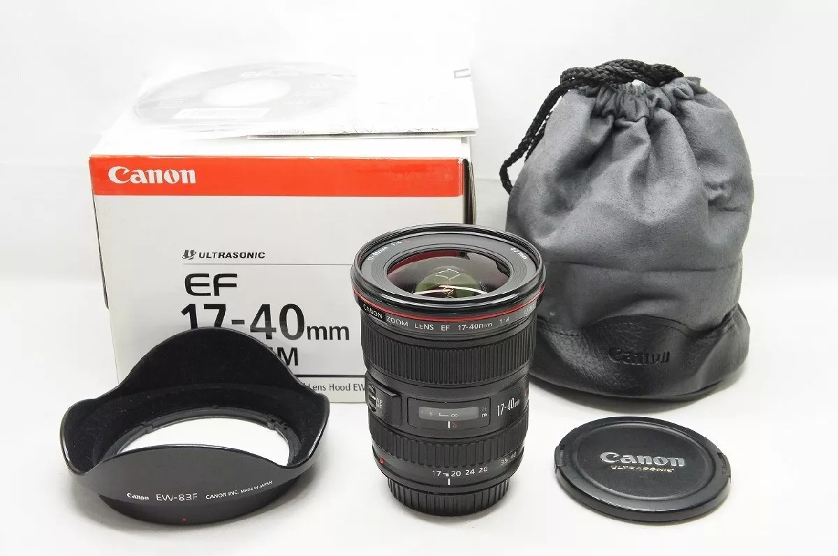 Canon Canon EF 17-40mm F4L USM zoom lens with original box 220830e