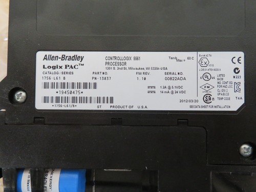Procesador Allen Bradley 1756-L61 Serie B FW 1.10 ControlLogix 5561 (19999) - Imagen 4 de 4