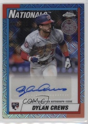 2025 Series 1 1990 Topps Chrome Silver Pack /199 Dylan Crews #90CA-DC Auto 09wa