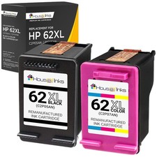 2PK para HP 62XL (C2P05AN) Negro 62XL (C2P07AN) Tinta Color HP ENVY 5660 7640 7645