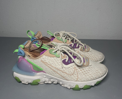 Womens Nike React Vision Fossil Vachetta Tan Sneakers Size 6.5