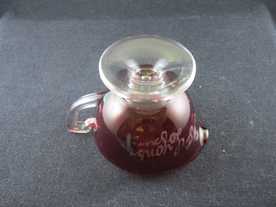 SOUVENIR REVERE BEACH 1910 RUBY STAINED GLASS INDIV CREAMER WESTMORELAND EAPG 3i - Image 4 of 4