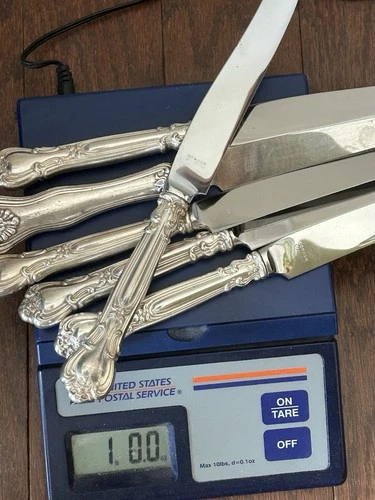 Scrap Or Not / 6 Sterling-handled Dinner Knives, Five Chantilly 9.5”