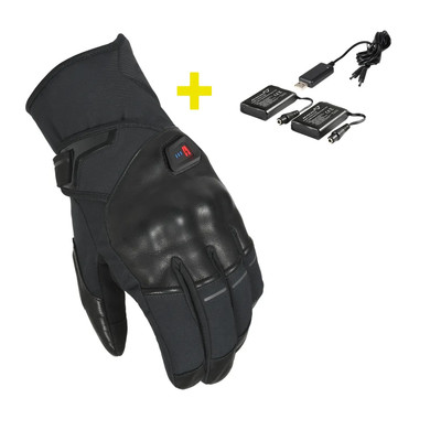 Macna Era RTX Ladies Motorcycle Motorbike Heated Gloves With Kit Black