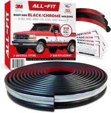 All-Fit Automotive Replacement Old Style Body Side Molding (2") – OEM Black 