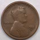 1912-S Lincoln Wheat Cent Nice Color ~ Good