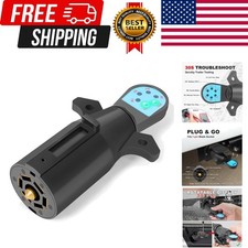 Nealia 7 Pin Trailer Plug Tester 7 Way Wiring Tester For Rv Round Trailer Ligh