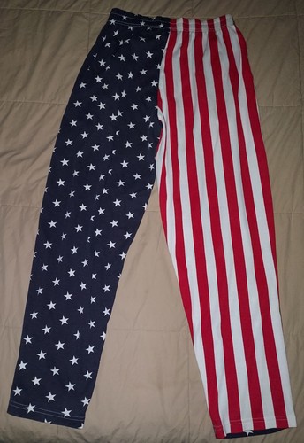 Vintage US American Flag Hose Medium 80er 90er Fallschirm MC HAMMER BODYBUILDING USA - Bild 5 von 5
