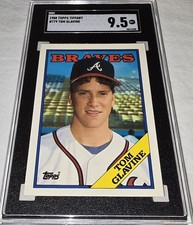 POP 4 Tom Glavine 1988 Topps RC Rookie Tiffany #779 Braves Rare Mint+ SGC 9.5