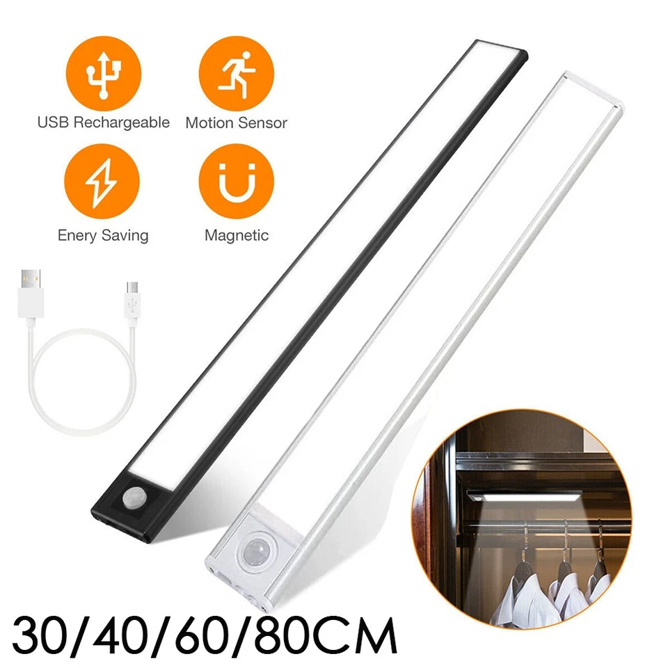 Under Cupboard Wardrobe Lights Wireless LED Motion Sensor Closet Cabinet Light - image 2 of 4