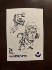 1986-87 Kraft Drawings Promo Card Steve Thomas Rc Rookie. rookie card picture