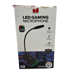 Monster LED Gaming Microphone USB Flexible Gooseneck Desktop Mic For PC  Laptop