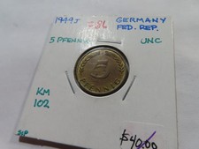 Z86 Germany 1949-J 5 Pfennig UNC