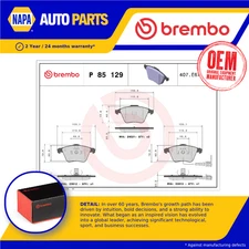 Brake Pads Set fits AUDI TT 8J3, 8J9 1.8 Front 08 to 14 CDAA Brembo 8J0698151A