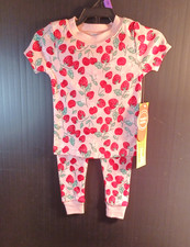 Wonder Nation TODDLER Girls Pajama Set Strawberry Print SIZE 2T
