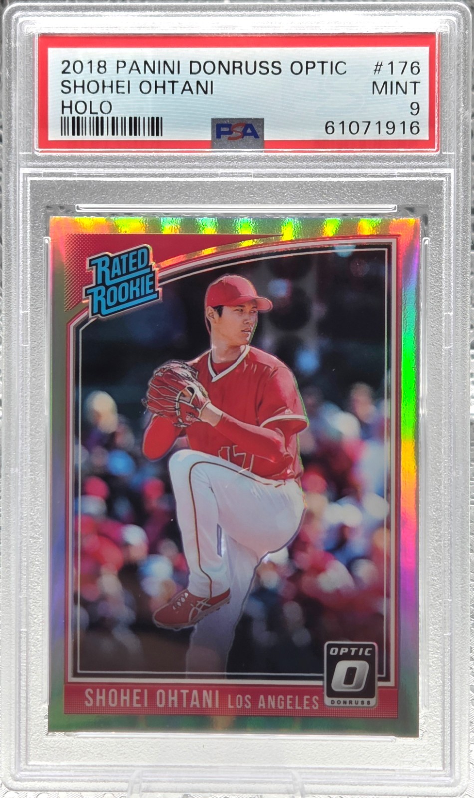 2018 Optic HOLO SILVER REFRACTOR ~ SHOHEI OHTANI Rookie Card PSA 9 MINT
