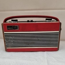 Vintage Roberts Rambler 36423 MW/LW RADIO rotes Leder UNGETESTET