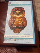 Needleart Latch A Pet Latch Hook Kit Ari 18008 Owl Bird 16x27 Yarn Craft New