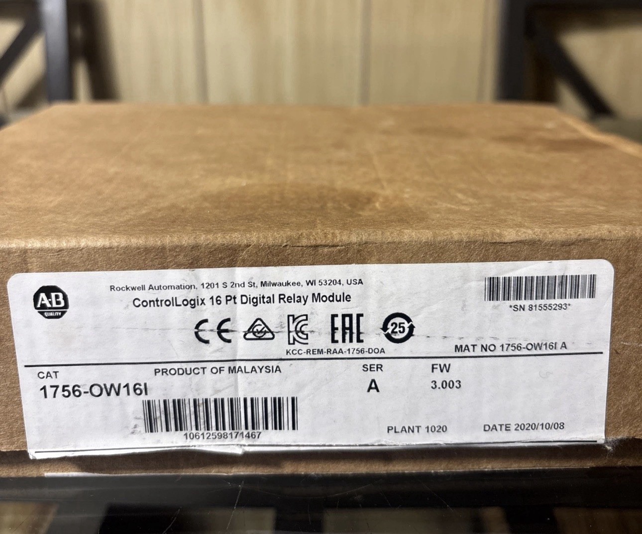 Surplus Allen Bradley 1756-OW16I Ser A ControlLogix Relay Output Module Fast