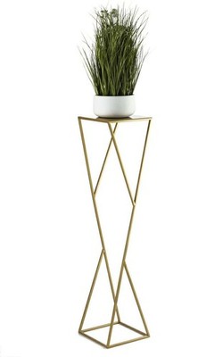 Moderner LOFT-Blumenständer, goldfarben, 100 cm