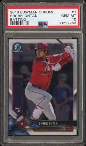 2018 Bowman Chrome #1 Shohei Ohtani Batting Angels RC Rookie PSA 10 GEM MINT