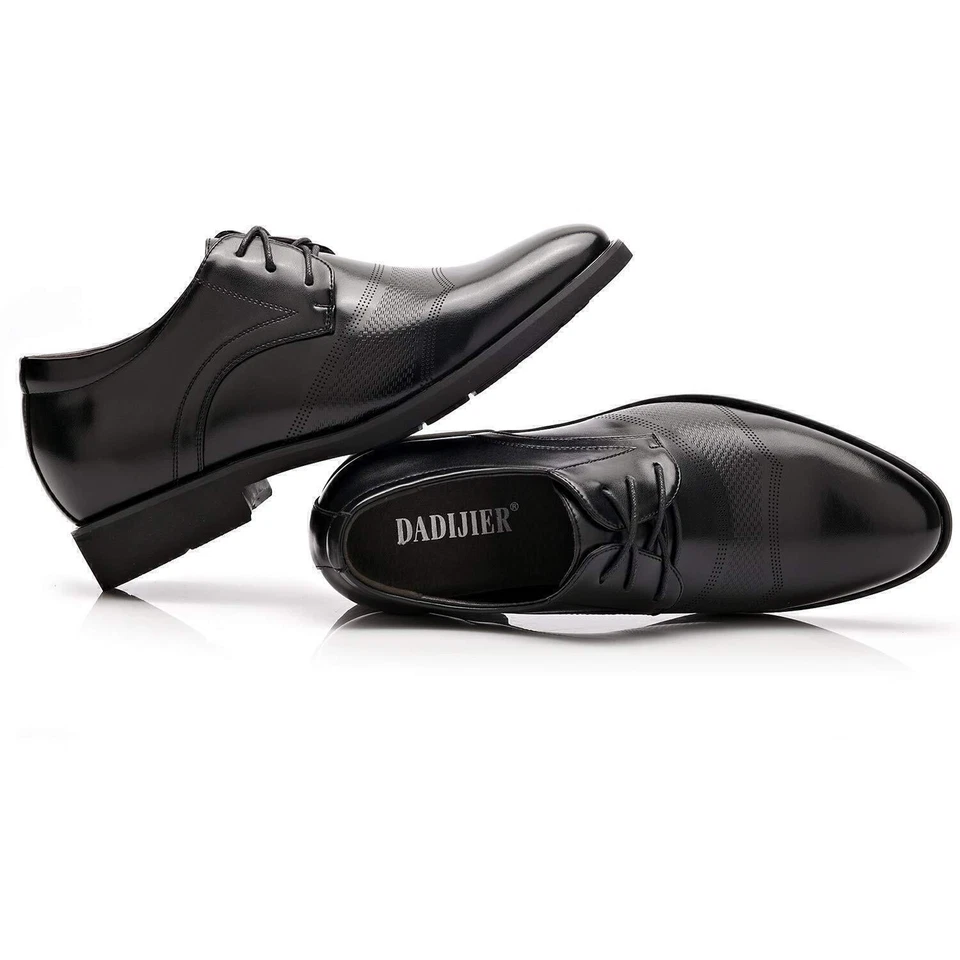 6CM/2.4IN Taller Männer Höhe erhöhen Elevator Schuhe Formal Lace Up Oxfords DE - Bild 4 von 4