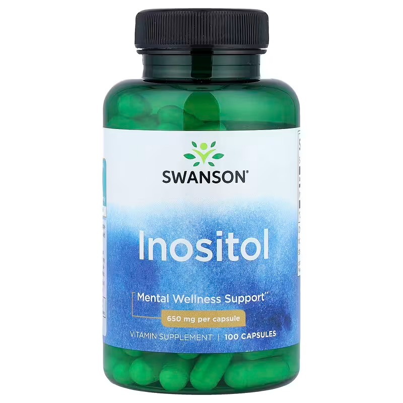 Swanson Inositol 650mg 100 Capsules | Myo-Inositol Supplement