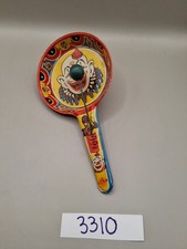 Vintage U.S. Metal Toy Clown Face Noise Maker USA