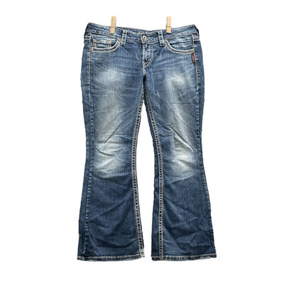 Silver Eden Flare Jean Women's 36x30* 70s Boho Western Rodeo Y2k Cowgirl Western