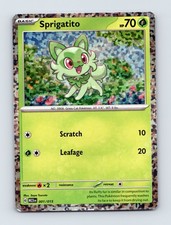Sprigatito McDonald's 2023 Promo Pokemon Card #001/015 Foil - Excellent