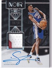 2024-25 Panini Noir NBA No. 359 Adem Bona Rookie Patch On-Card Auto 3/15